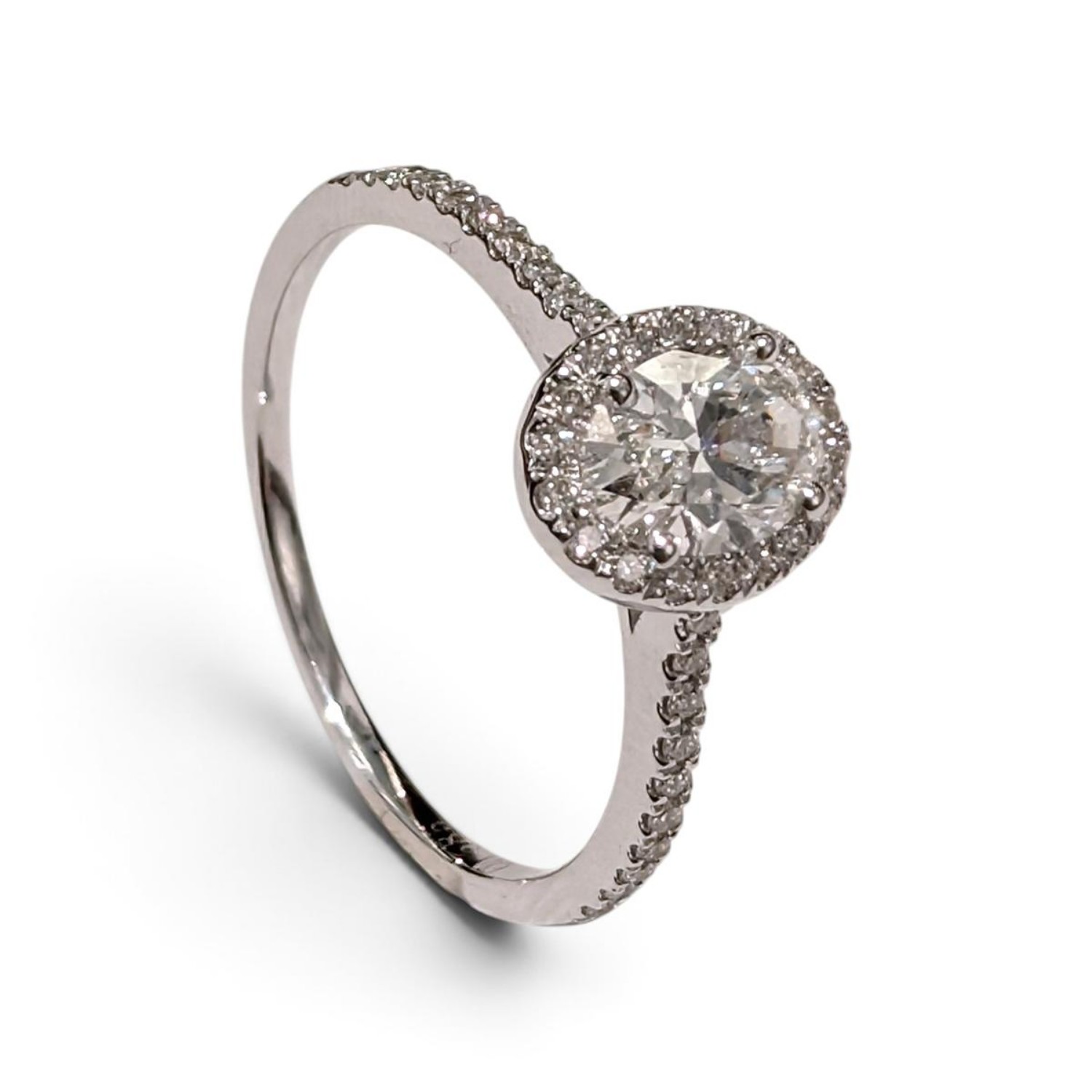 Halo diamantring med diam. 0,50 ct River E VSI - VDA050013hv