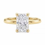 Forlovelsesring med Lab Grown Radiant 1,5 carat River (D)VVS2 i gult gull 14kt - HR0726150rdLG
