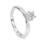 Diamantring forlovelsesring med oval diam. 0,50 ct i 14kt gull. Leticia - 1800705000