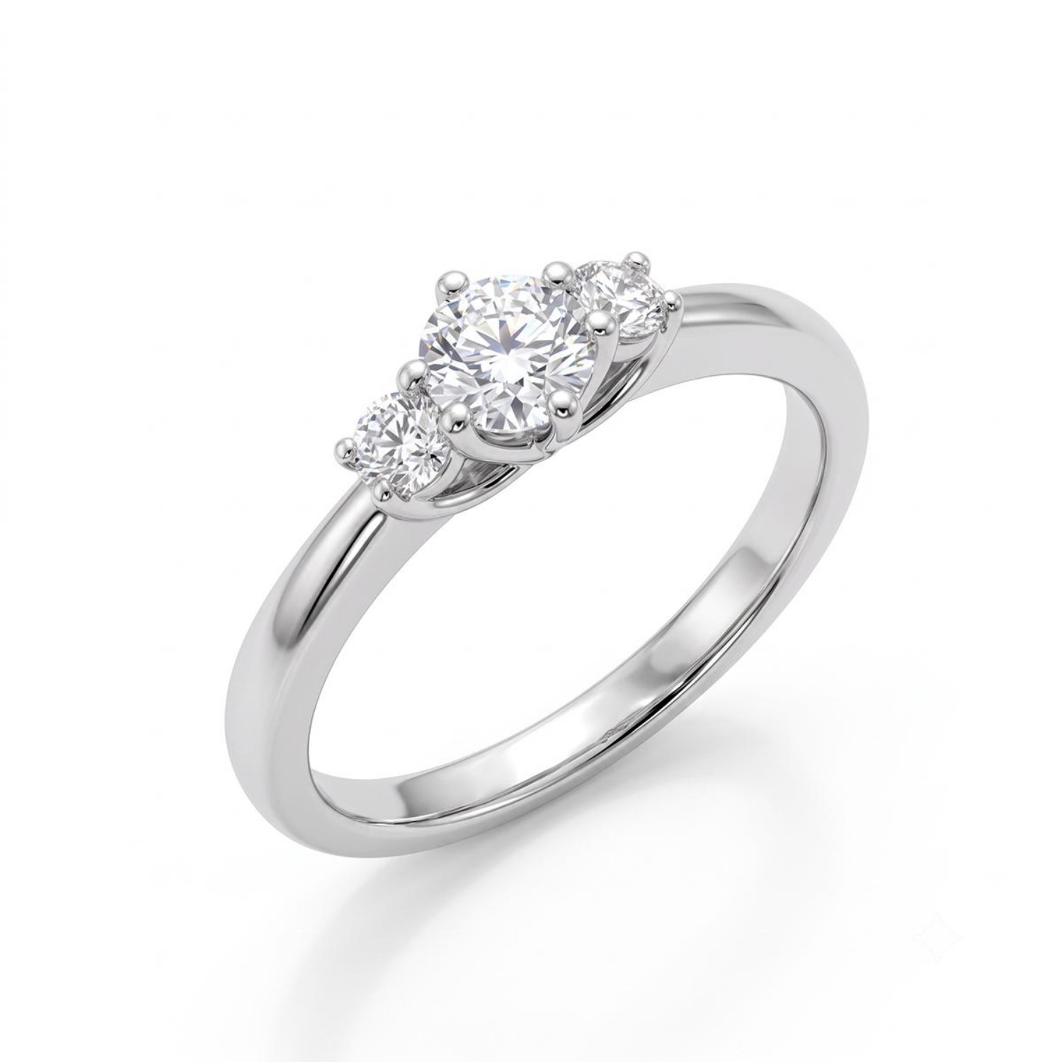 Diamantring forlovelsesring i hvitt gull med 0,39ct W-Si - ABR17850