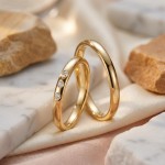 Gifteringer i gult gull 14 kt, 2.5 mm. BASIC SLIM - 48043150