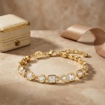 Swarovski armbånd Dextera bracelet Mixed cuts, White, Gold-tone plated - 5667044