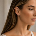 Diamantøredobber i 14kt gull med diamanter 0,12 ct W-SI - coc3700370hv