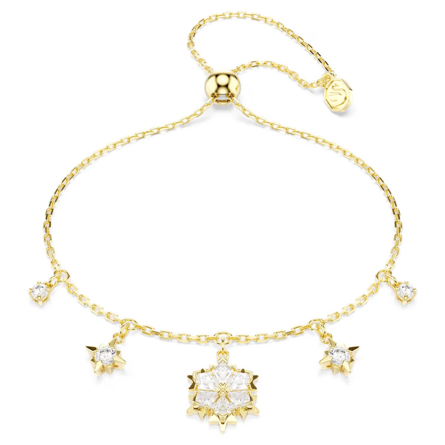 Swarovski armbånd Magic bracelet Mixed cuts, Snowflake, White, 18K gold finish - 5757800