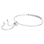 Swarovski armbånd Matrix bracelet Round cut, Pink, Rhodium plated - 5763042