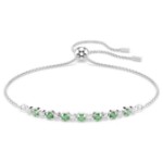 Swarovski armbånd Matrix bracelet Round cut, Green, Rhodium plated - 5758987