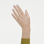 Swarovski armbånd Matrix bracelet Round cut, Green, Rhodium plated - 5758987