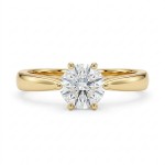 Forlovelsesring i gult gull med lab grown diamant 0,73 ct River (D) - VVS2. Leticia - 18007073LGgg
