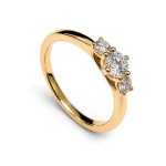 Diamant forlovelsesring i gult gull 0.30 ct - ABR01168g030