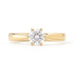 Diamantring forlovelsesring 0,50 ct i 14kt gult gull. Leticia - 18007050gg