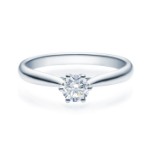 Diamantring forlovelsesring 0,40 ct River E SI2 i 14kt gull.  Leticia - 18007040R