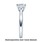 Diamantring forlovelsesring 0,40 ct River E SI2 i 14kt gull.  Leticia - 18007040R