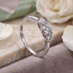 Diamant forlovelsesring i hvitt gull 0.30 ct - ABR01168hv030