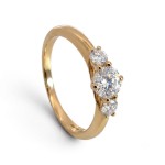 Diamant forlovelsesring i gult gull 0.40 ct - ABR01168g040
