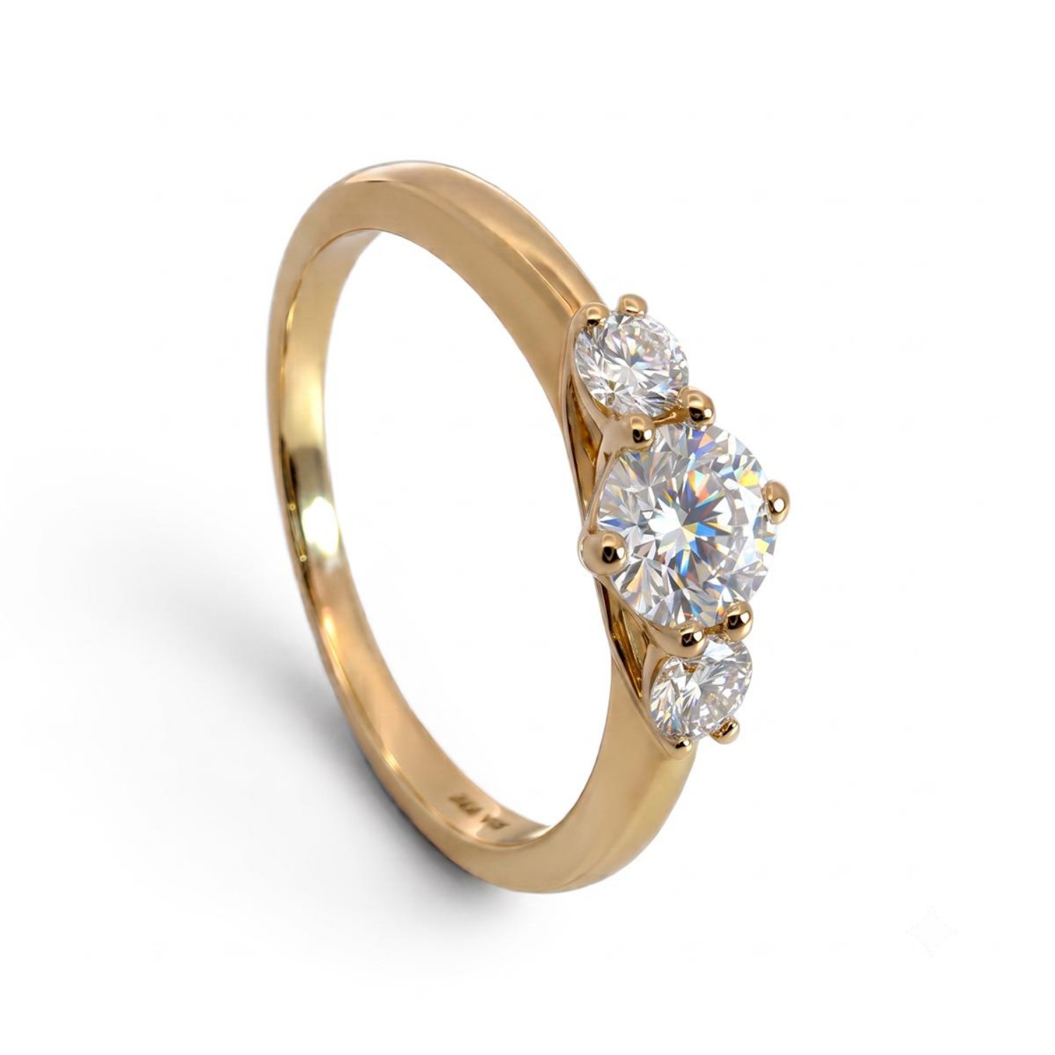 Diamant forlovelsesring i gult gull 0.40 ct - ABR01168g040
