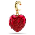 Swarovski smykke Idyllia charm Round cut, Heart, Red, 18K gold finish - 5742994