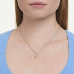 Swarovski Swan pendant Mixed cuts, Swan, White, Rhodium plated - 5754347