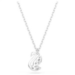 Swarovski Swan pendant Mixed cuts, Swan, White, Rhodium plated - 5754347