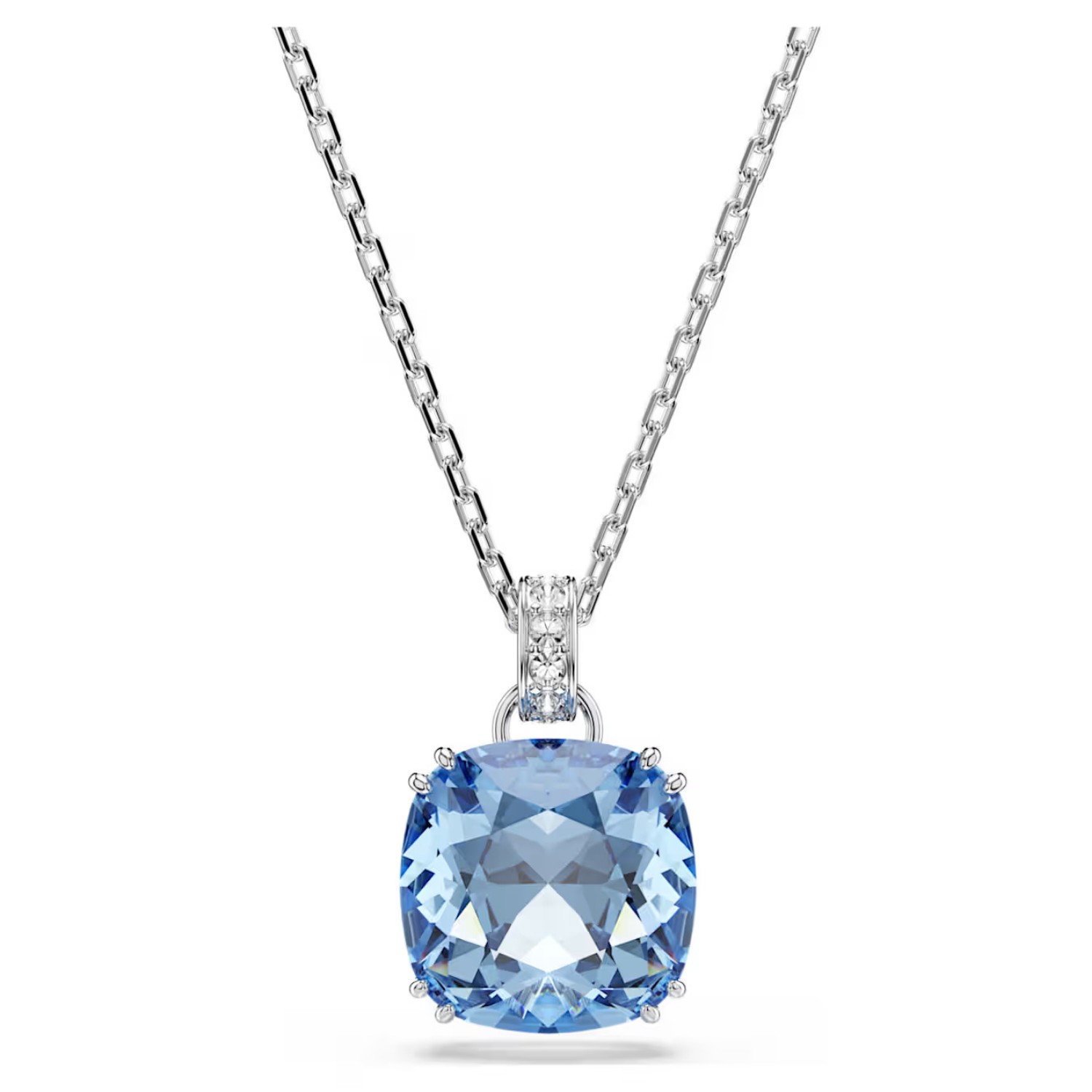 Swarovski smykke Millenia pendant Cushion cut, Blue, Rhodium plated - 5760057