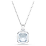 Swarovski smykke Millenia pendant Cushion cut, Blue, Rhodium plated - 5760057