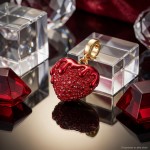 Swarovski smykke Idyllia charm Round cut, Heart, Red, 18K gold finish - 5742994