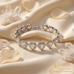 Swarovski armbånd Ariana Grande x Swarovski Tennis bracelet Mixed cuts, Heart, White, Rhodium plated - 5720860