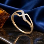 Diamantring i 14kt gult gull med 0,032 ct W-Si - 57568