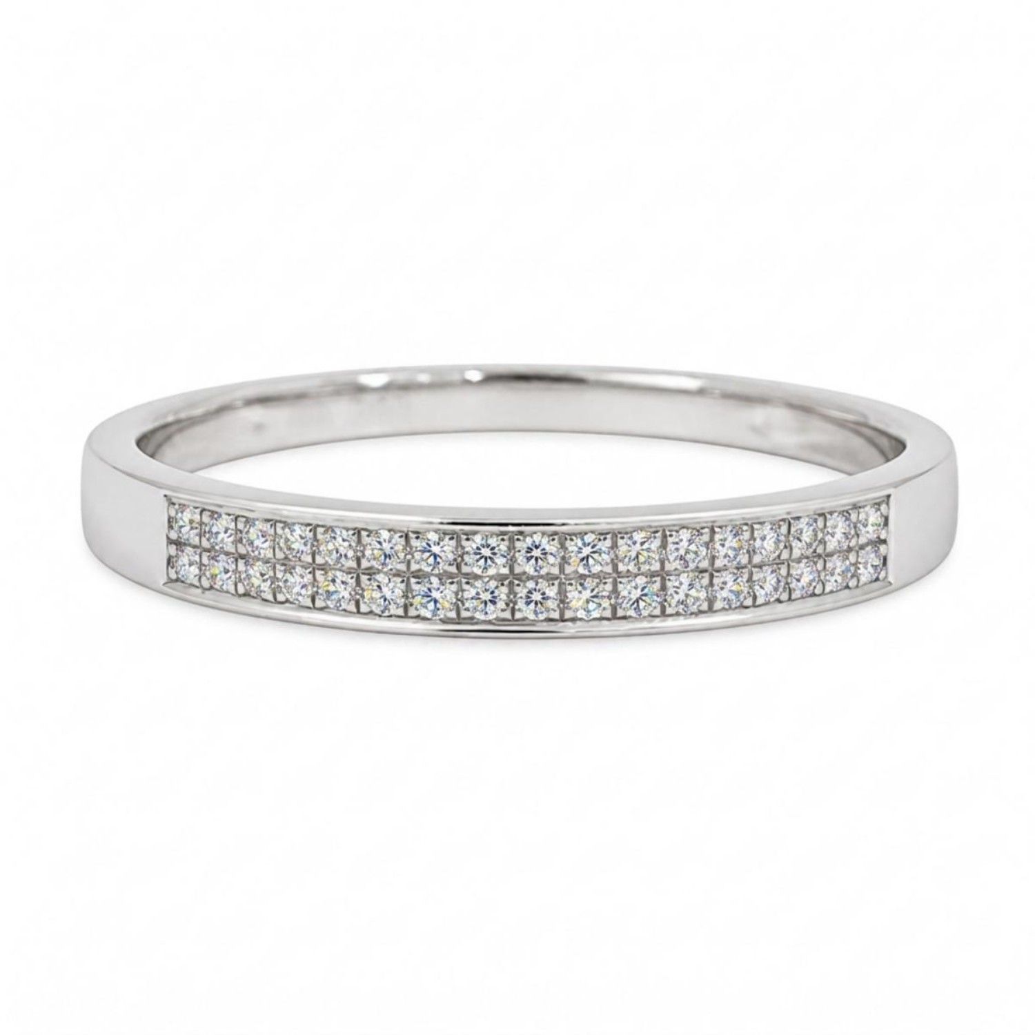 Diamantring i hvitt gull med 0,09 ct W-Si - vda009hv