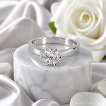 Forlovelsesring Margrete med Lab Grown diamant i 0,50 ct og River (D) -VS1 - LAB1611650RVHV