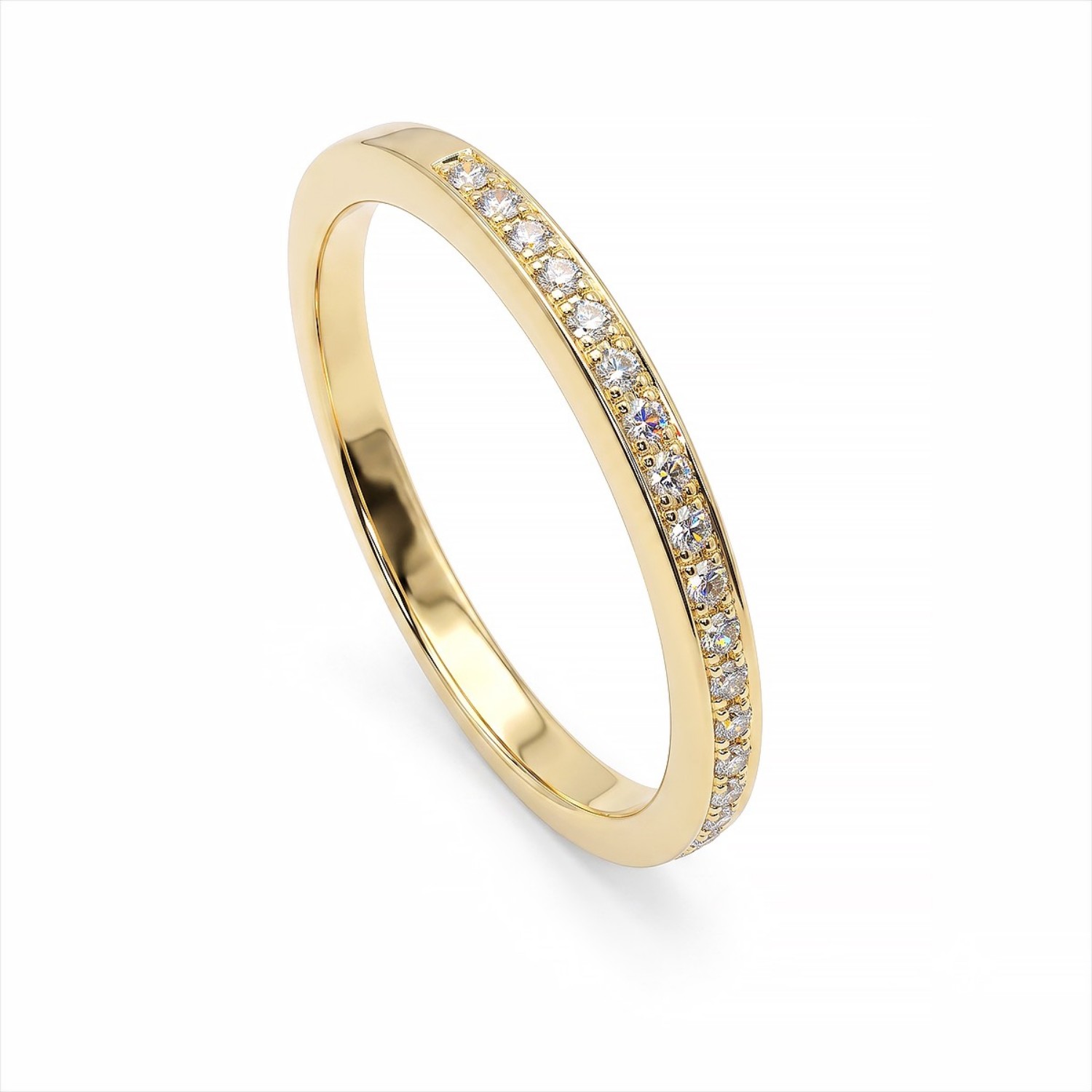 Diamantring i 14kt gult gull med 0,10 ct W-Si - 50994081250
