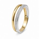 Gullring i 14 kt med diamanter 0.08 ct W-Si - BUR537250