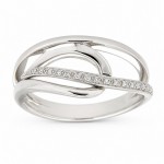 Diamantring i hvitt gull 0,05 ct W-Si -536967