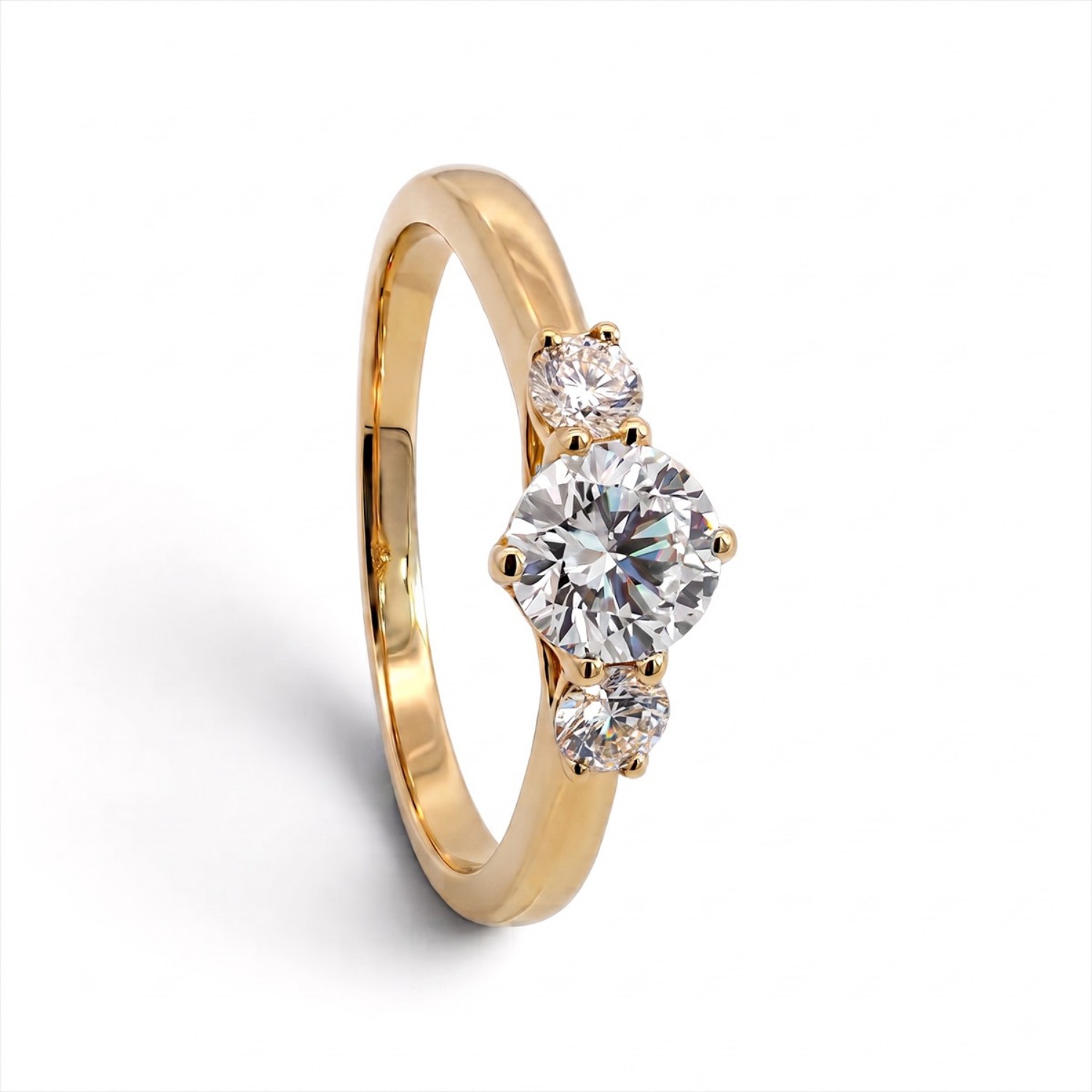 Diamant forlovelsesring i gult gull 0.50 ct - ABR01168g050