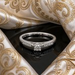 Diamantring i 14kt gull med diamanter 0,14ct W-Si - ABR00766