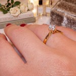 Diamantring forlovelsesring 0,40 ct i 14kt gult gull. Leticia - 18007040gg