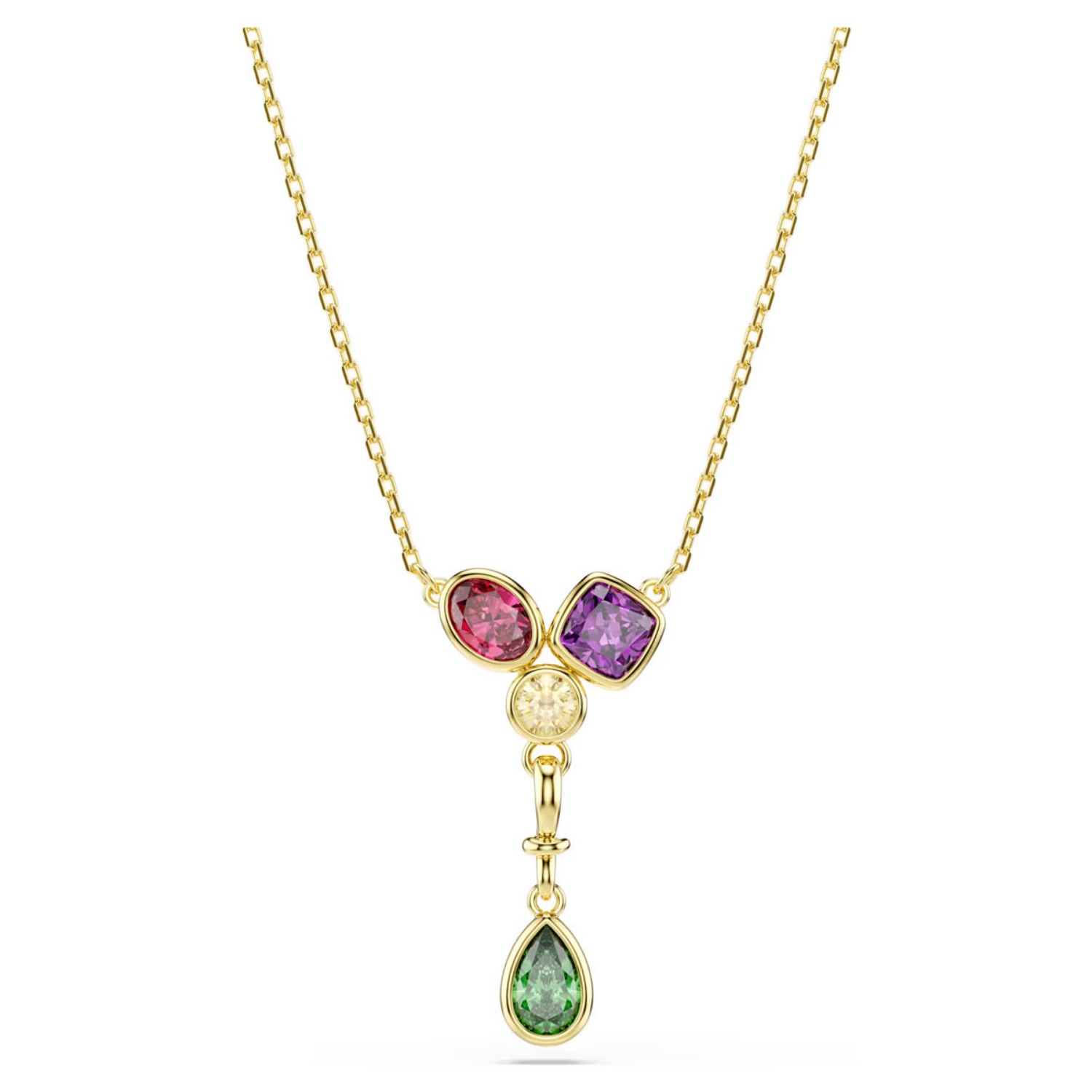 Swarovski smykke Imber Y-anheng i gullfinish med fargede stener - 5753261