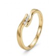 Gullring med 3 zirkonia stener - coc5000326
