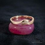 Gullring med 3 zirkonia stener - coc5000326