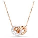 Swarovski smykke Dextera anheng i roségulltone med hvite krystaller - 5738200