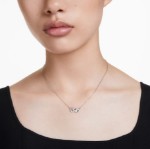Swarovski smykke Hyperbola pendant Pavé, Infinity, White, Rhodium plated - 5687265