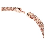 Swarovski armbånd Matrix Tennis bracelet Round cut, White, Rose gold-tone plated - 5657661