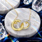 Swarovski smykke Dextera Interlocking loop, White, Gold-tone plated - 5668820