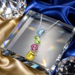 Swarovski smykke Gema Y pendant Mixed cuts, Multicolored, Rhodium plated - 5692421