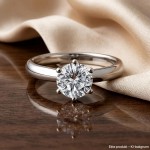 Forlovelsesring i hvitt gull med lab grown diamant 1,00 ct  River (E) VS2. Violetta - 18003100LG